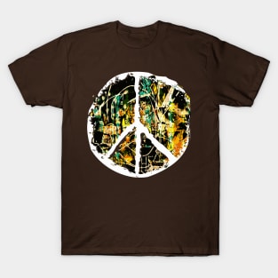 Grunge Graffiti Art Peace Sign T-Shirt